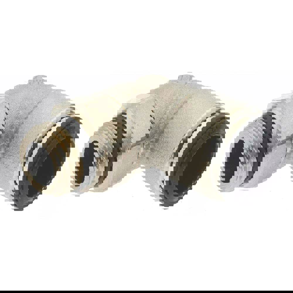 Push-To-Connect Tube to Universal Thread Tube Fitting: Swivel Elbow, 1/2